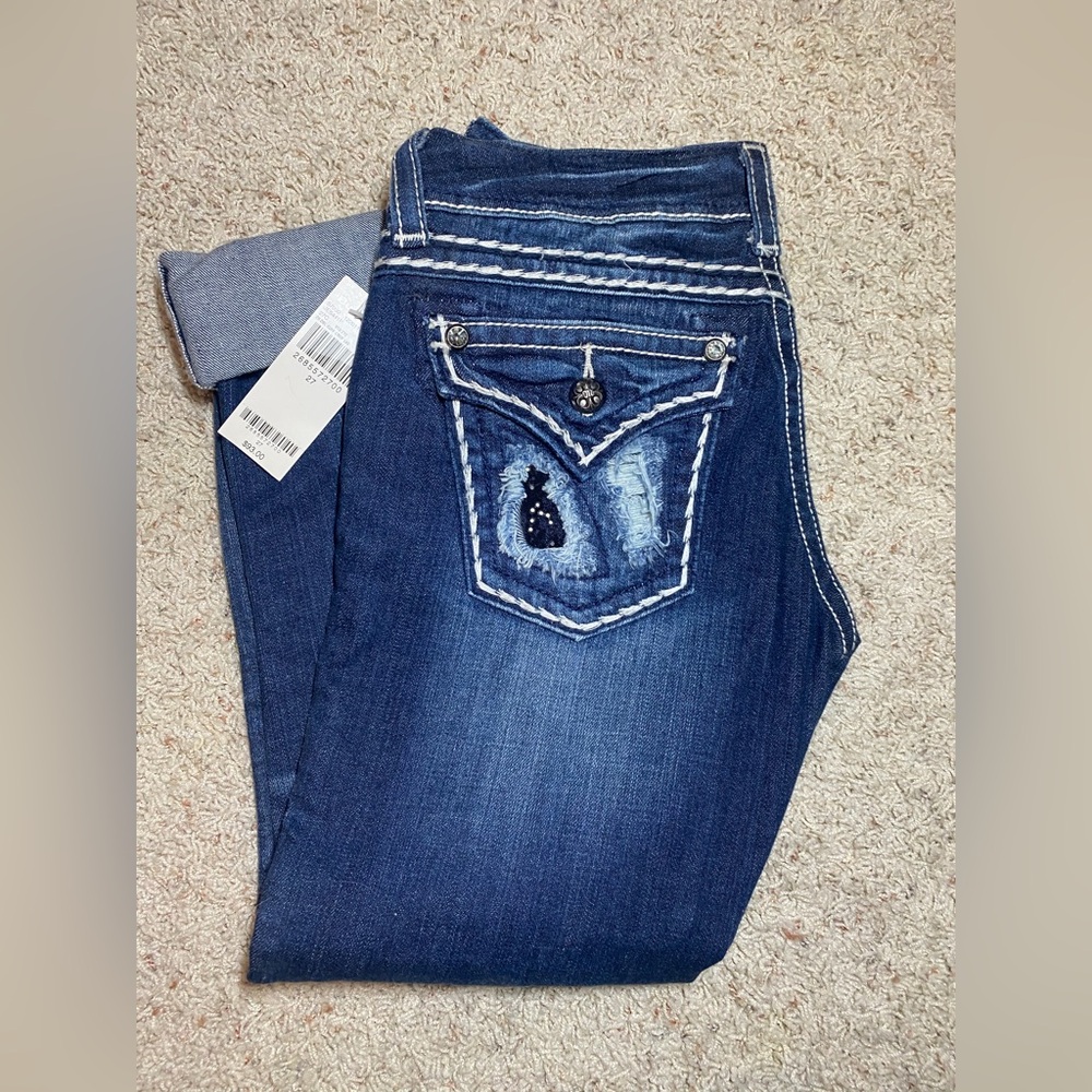 Buckle Dark Blue Boot Cut Women's Jeans
